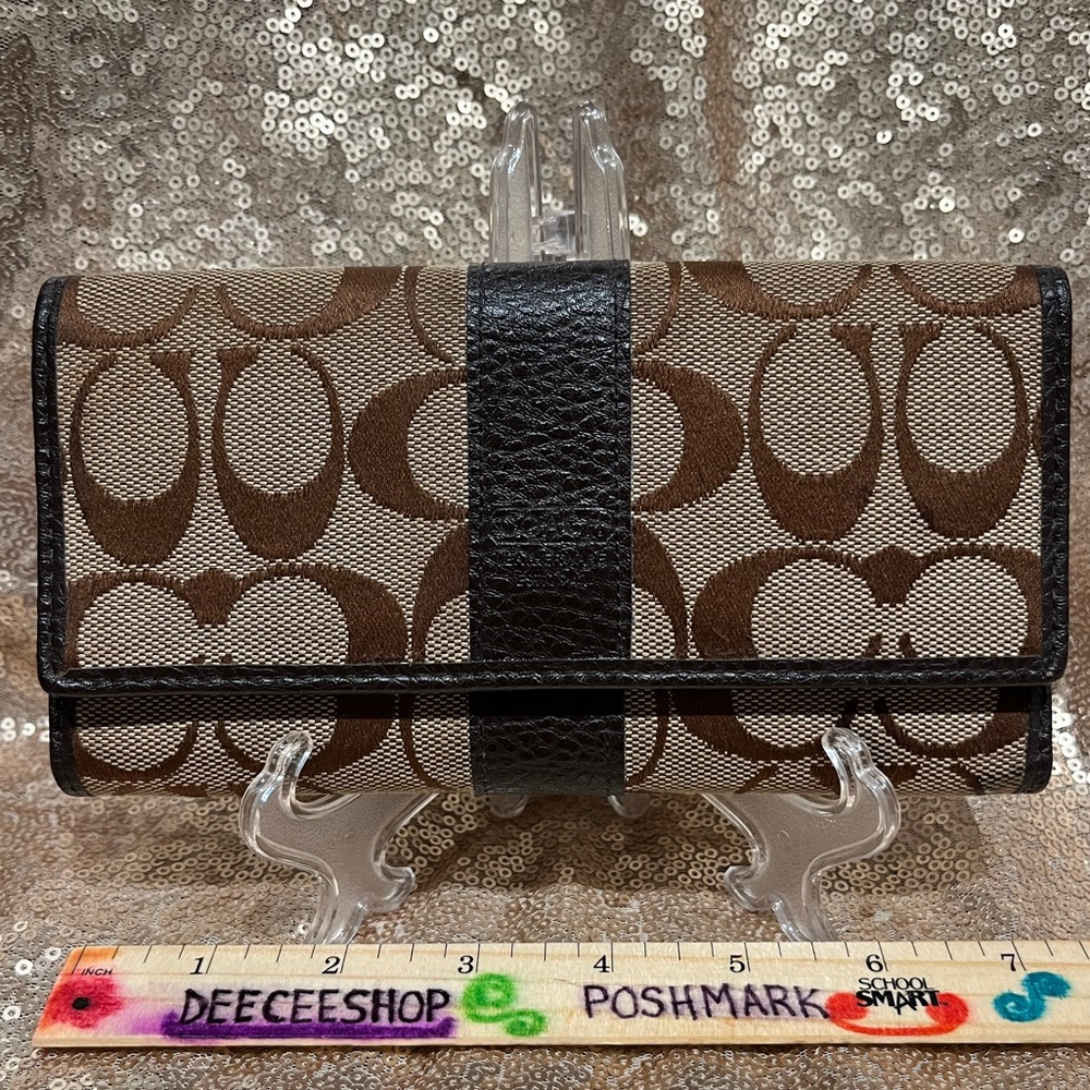 Coach Preloved Trifold Monogram Wallet - Picture 1 of 14